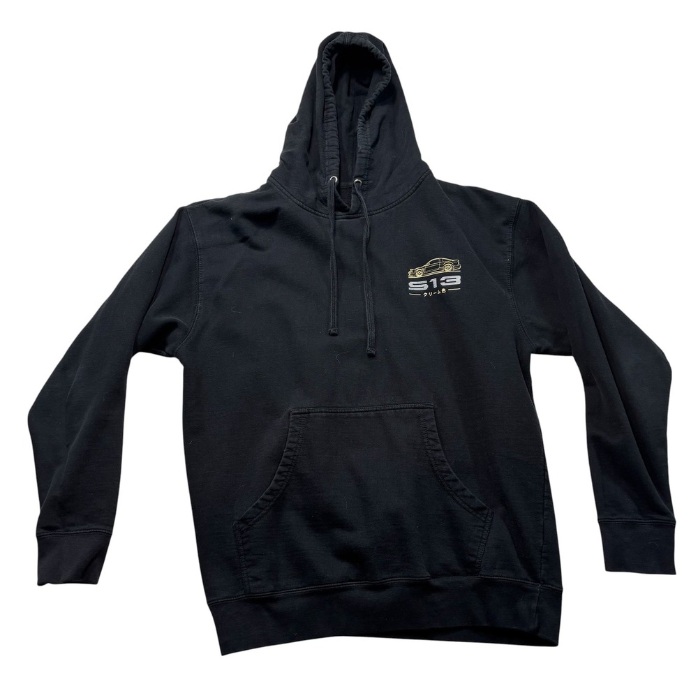 LZMFG Adam LZ Nissan S13 240SX Drift Car Graphic Hoodie Black Mens Large #1014